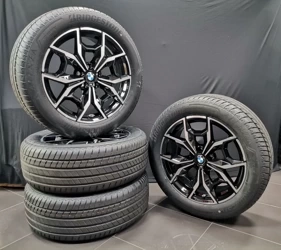 Nowy zestaw 19" oryginalnych felg BMW Style 887 M z letnimi oponami Bridgestone X3 X4 G01 G02 7916263