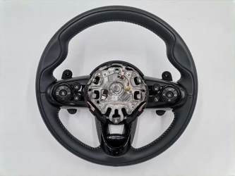 Black Leather Sports Steering Wheel Mini F60 Countryman JSW COOPER S