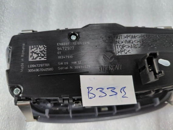 9472977 Light Control Panel Switch BMW 7 G11 G12