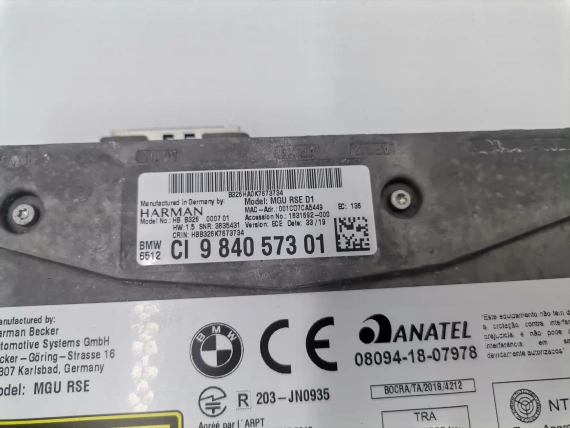 Оригинален BMW DVD плейър RSE MGU 9840573 G30 G31 G32 G11 G11 G05 G06 G07 F90 F95 F96