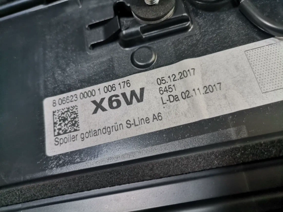 Нов 4G9827933H OE AUDI RS6 4G A6 S6 C7 Спойлер