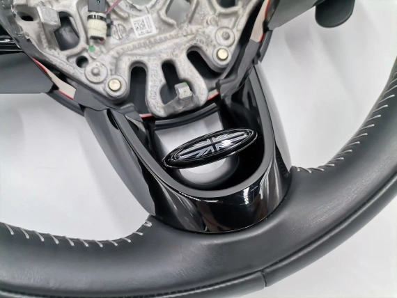 Schwarzes Leder-Sportlenkrad Mini F60 Countryman JSW COOPER S