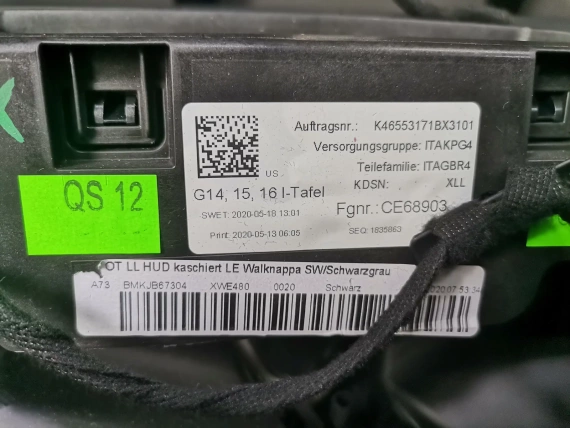 Nowa Deska Rozdzielcza BMW M8 F93 G14 G15 G16 Czarna Skóra, Alcantara, HUD