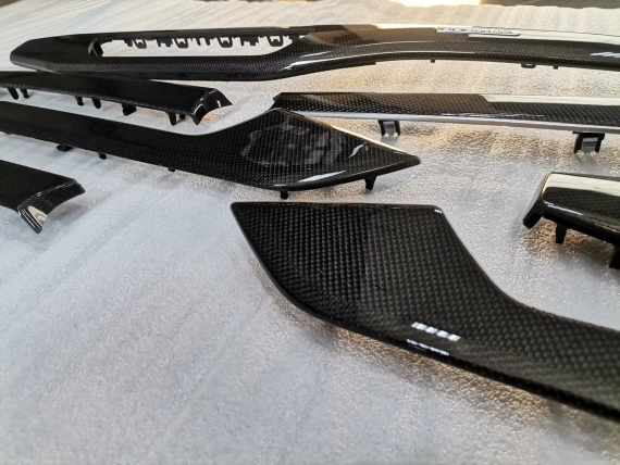 Neu OE Dekorleiste Satz Carbon Glänz Audi RS4 RS5