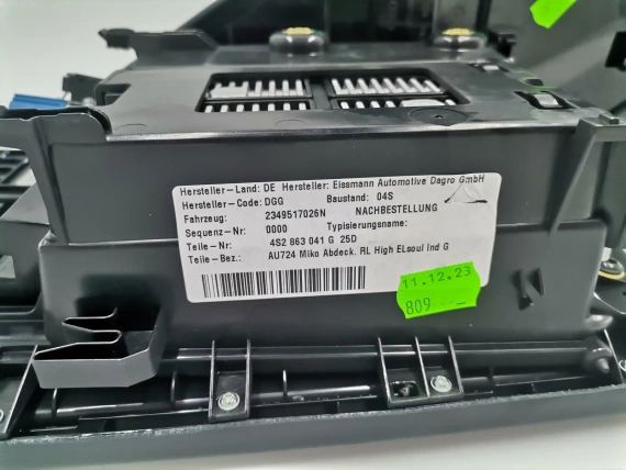 Nowy 4S2863041G Panel Oberteil Audi R8 Spyder