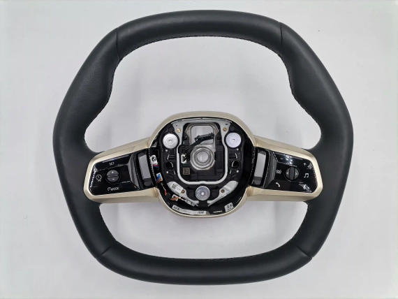 Multifunctional Black Leather Steering Wheel BMW IX I20 - Perfect