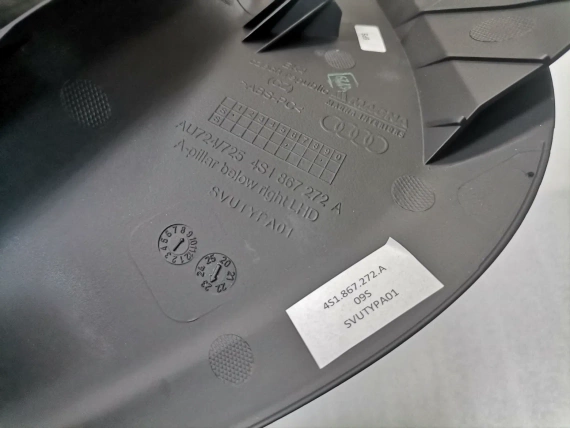 Neu 4S1867272A Audi R8 4S Säulenverkleidung Einsti