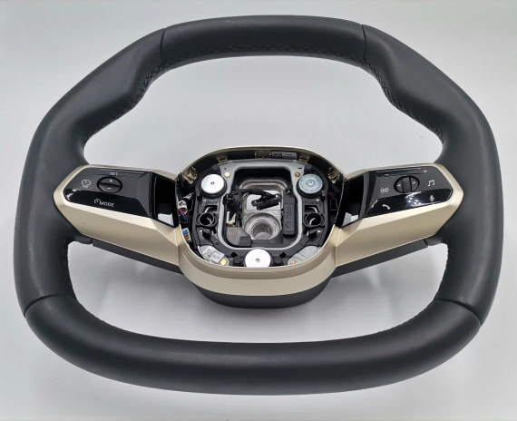Multifunctional Black Leather Steering Wheel BMW IX I20 - Perfect